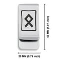 thumbnail image 2 of Stainless Steel Elder Futhark Othala Rune Classic Slim Money Clip Credit Card Holder, 2 of 2