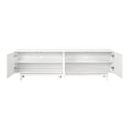 thumbnail image 6 of TV Stand with 4 Doors for TVs up to 78", Atumon Television Stand, Wood TV Cabinet with Adjustable Shelves, Modern Entertainment Center with 5 Legs, TV Stand Furniture for Living Room Bedroom, White, 6 of 10