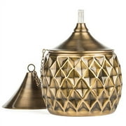 H Potter Outdoor Garden Torch Tabletop Deck Patio Brass