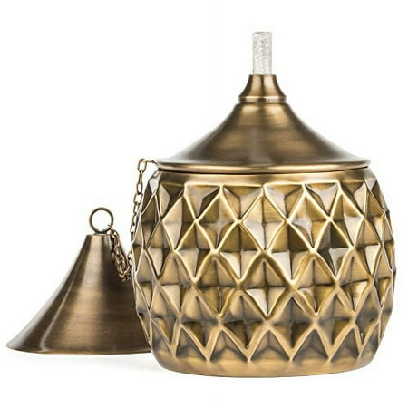 H Potter Outdoor Garden Torch Tabletop Deck Patio Brass