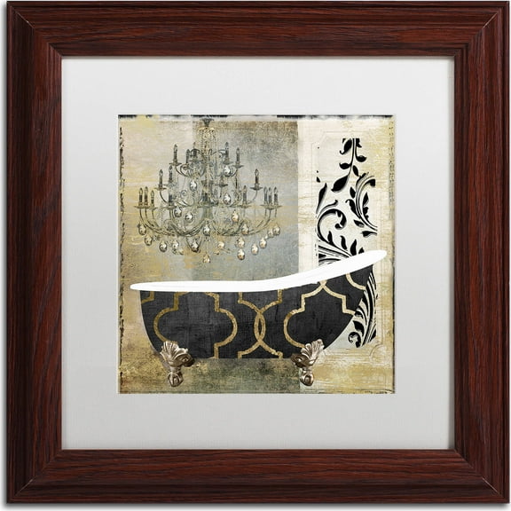 Trademark Fine Art "Paris Bath II" Canvas Art by Color Bakery, White Matte, Wood Frame