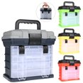 thumbnail image 2 of Bingirl 4 Layers Fishing Tackle Box Portable Handheld Large Capacity High-strength Lure Tool Box With Handle, 2 of 9