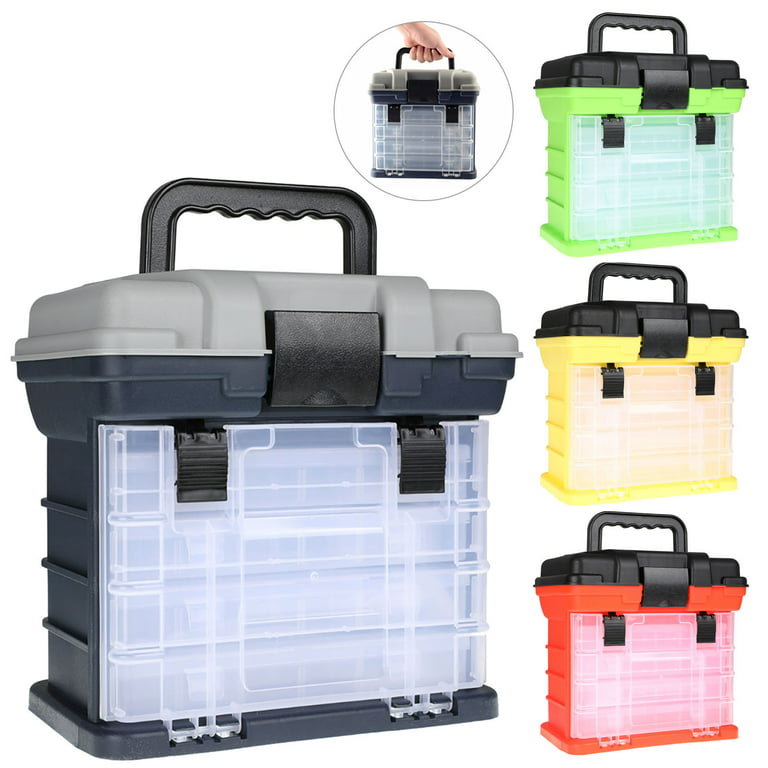 4 Layers Fishing Tackle Box Portable Handheld Large Capacity High-strength  Lure Tool Box with Handle