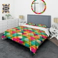 thumbnail image 3 of Designart 'Diamond Retro IX' Mid-Century Modern Duvet Cover Set, 3 of 4