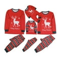 thumbnail image 4 of GYRATEDREAM Family Matching Christmas Pajamas Set Cotton Xmas Deer Snowflake Print Holiday Pajamas Sleepwear Dad Mom Kids PJs for 3-6M(Baby) White, 4 of 5