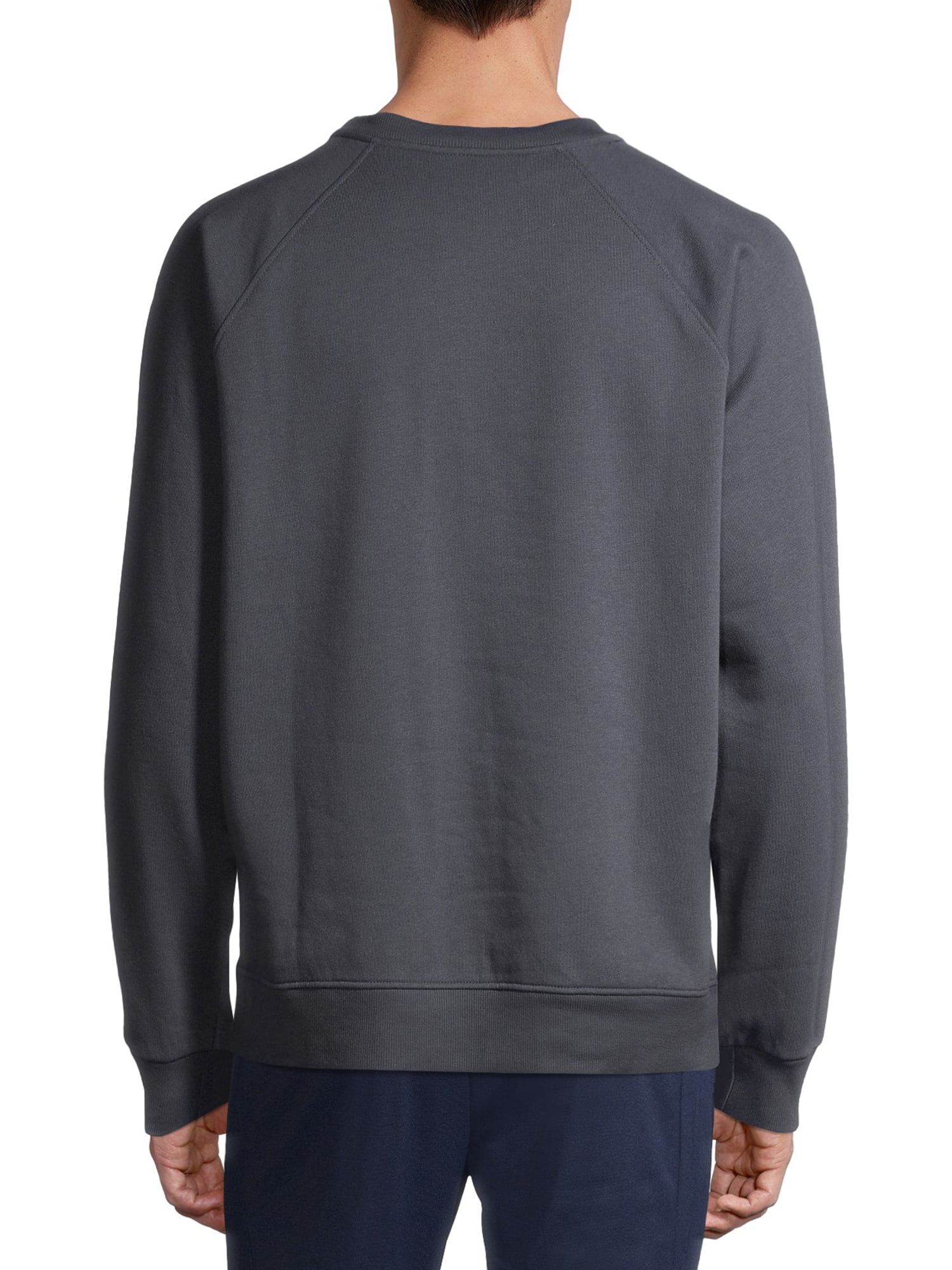 Athletic Works Men's Fleece Raglan Crew Sweatshirt, up to Size 2XL
