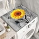 thumbnail image 5 of Flowers Washer Dryer Dust Cover Mat For Top Washing Machine, 5 of 5