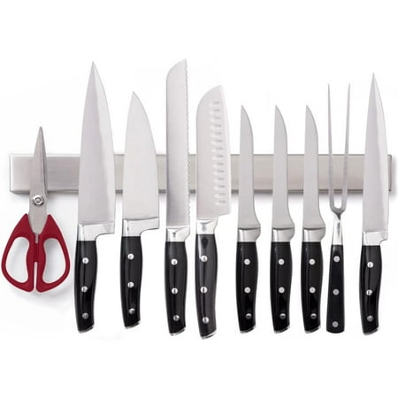 gorilla grip magnetic knife holder stainless steel wall mounted magnet strip for knives 24 inch