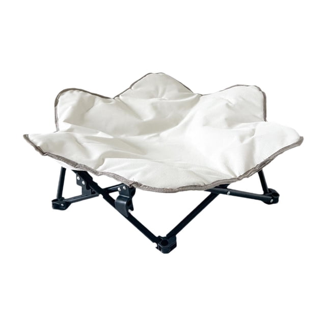 Colchoneta elevada para gatos y perros, cama elevada, fácil de limpiar, portátil, impermeable, resistente. Blanco M