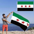thumbnail image 1 of 90*150cm/3FT*5Ft/59*35IN Syrian Flag Syrian Flag With Brass Grommets And Double Stitched Edges g20242672499, 1 of 5