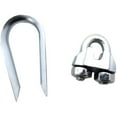 thumbnail image 1 of 3/16" Wire Rope Thimbles and Clips - Zinc, 18 Pieces, 1 of 2
