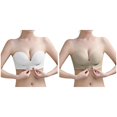 thumbnail image 1 of (2-Pack) Rinsvye Women Strapless Push Up Bra Backless Design Seamless Fit Full Support Comfortable Daily Wear Under Clothing Trendy Look, 1 of 4
