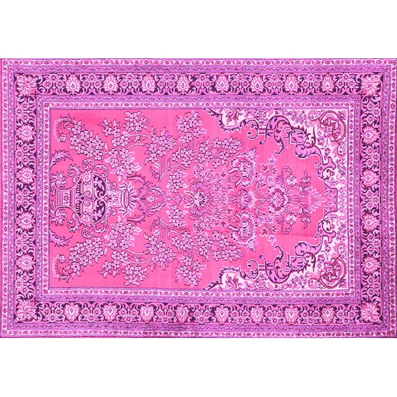 Ahgly Company Indoor Rectangle Persian Pink Traditional Area Rugs, 4' x 6'
