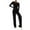 Black, variant on WCJM Black Women's 2 Piece Sets Asymmetrical Long Sleeve T Shirt Wide Leg Pants Casual Outfits Tracksuit