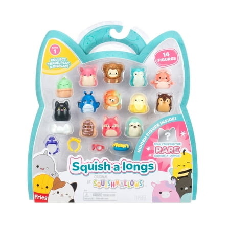 Squish-a-longs by Original Squishmallows 14 Pack - (14) 1 inch Mini-Squish with Accessories