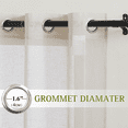 thumbnail image 4 of NICETOWN Natural Sheer Linen Curtains 96 inches Long 52" Wide for Dining Room, 2 Panels, Elegant Home Grommet Privacy Vertical Window Curtains & Drapes with Light Filtering for Living Room, 4 of 8