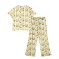 thumbnail image 4 of Abcomgle Lounge Sets for Girls 7-8 Girls Two Piece Outfits Floral Print Short Sleeve T-Shirts and Wide Leg Pants Set Cute Trendy Summer Sets for Girls,11-12 Years, 4 of 4
