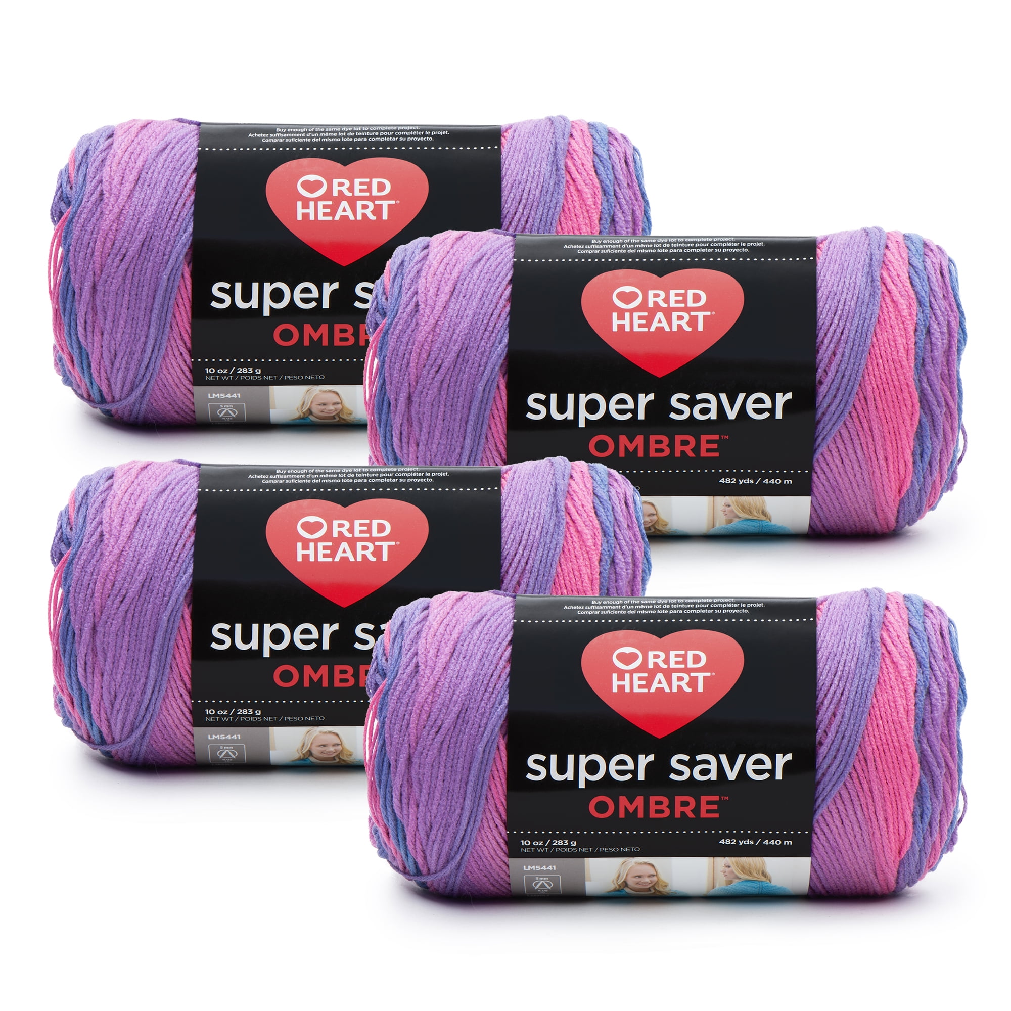 Red Heart® Super Saver® Ombre™ 4 Medium Acrylic Yarn, Sweet Treat 10oz