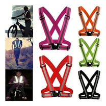 TELOLY Adjustable Safety Security High Visibility Reflective Vest Gear Stripes Jacket