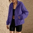 thumbnail image 6 of NominalSnug Rain Jackets for Women Lightweight Waterproof Zip Up Hoodies Hiking Outdoor Windbreaker Raincoats with Pockets, 6 of 8