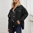 thumbnail image 5 of Towmus Casual Denim Jacket for Women Oversized Button Down Collared Long Sleeve Shirts Lightweight 2025 Fall Jackets, 5 of 9