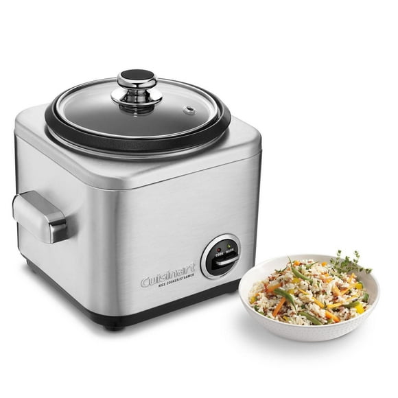 Cuisinart Rice Cooker, 4-Cup, Cook & Warm, Dishwasher-safe Removable Parts (CRC-400NASC)