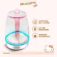 thumbnail image 3 of SANRIO Tetera Eléctrica de Hello Kitty HK-328, 1.8 L de Vidrio con Luz LED y Apagado Automático, Ebullición Rápida, Hervidor de Agua Eléctrico Rosa., 3 of 10