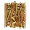 thumbnail image 4 of pitrice 10m DIY Applique Sheer Mesh Beaded Lace Trim Ribbon for Decor 20mm Gold, 4 of 9