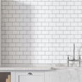 thumbnail image 2 of WALPLUS 20 PCS 3D Renter Friendly Peel and Stick Tile Stickers Pure White with Gray Grout 12 x 6 in, 2 of 11