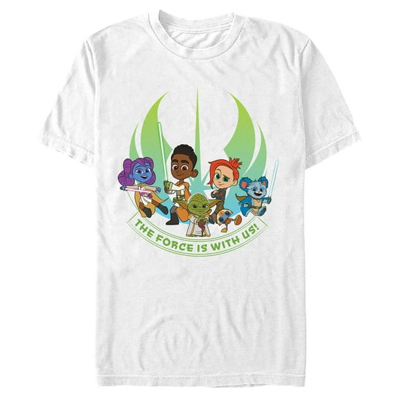 Men's Star Wars: Young Jedi Adventures The Force is With Us Graphic Tee White Small