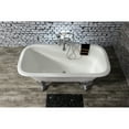 thumbnail image 3 of Aqua Eden VCTQ7D6732NL1 67-Inch Cast Iron Rectangular Double Ended Clawfoot Tub (7-Inch Faucet Drillings) in White/Polished Chrome, 3 of 8