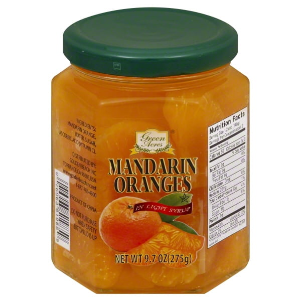 Green Acres Mandarin Oranges in Light Syrup, 9.2 oz Jar