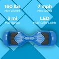 Hover1 Rocket Hoverboard with LED Headlights, 7 MPH Max Speed, Blue