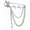 Four-pointed star, variant on Punk Long Chain Brooch, Retro Fashion Safety Pin With Hanging Chains Collar Brooches for Women, Cool Collar Coat Pin for Men's Corsage