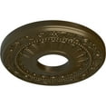 thumbnail image 3 of Ekena Millwork 12 1/8"OD x 3 5/8"ID x 7/8"P Nadia Ceiling Medallion (Fits Canopies up to 4 7/8"), Hand-Painted Brass, 3 of 8