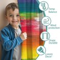 thumbnail image 3 of Funny Window Curtains for Kids Room - 42Wx63H Inch 2 Panels, Rod Pocket Colorful Football Patterns for Boys Bedroom Decor Preschool Classroom Curtains Playroom Living Room Window Drapes, 3 of 5