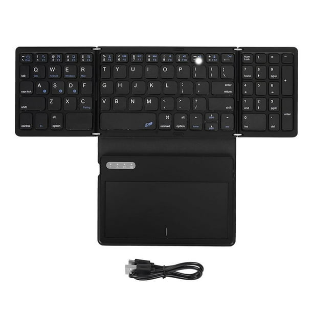 Teclado Ultradelgado Con Panel Táctil Plegable Cuádruple para Android/IOS/OS/Win/HMS
