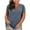 Blue, variant on Womens Summer Short Sleeve V Neck T Shirts Casual Plus Size Tee