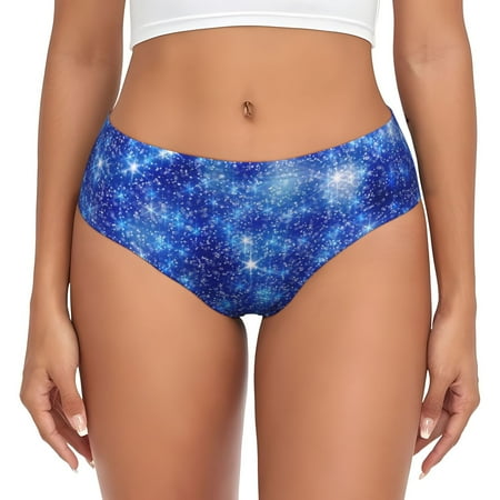 Uemuo Blurred Star Snow Christmas Pattern Women s Cotton Underwear Full Coverage Briefs Soft Stretchy Breathable Underwear Brief-X-Small