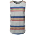 thumbnail image 1 of FashionOutfit Men's Stripe Pattern French Terry Sleeveless Top, 1 of 1
