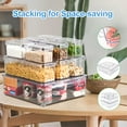 Pure Future 10 Pcs Refrigerator Organizer Bins with Lids, BPAFree