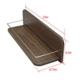 thumbnail image 3 of Better Homes & Gardens 23 inch Walnut Shelf with Gold Metal Rail, 3 of 5