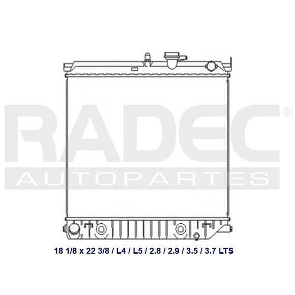 RADIADOR DE AGUA POLAR COLORADO 2004 al 2012 CHEVROLET