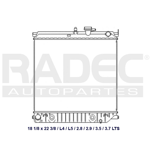 RADIADOR DE AGUA POLAR COLORADO 2004 al 2012 CHEVROLET