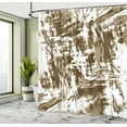 thumbnail image 4 of Ambesonne Monochrome Shower Curtain, Grunge Abstract Chaos, 69"Wx75"L, Brown Cocoa, 4 of 4