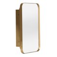 thumbnail image 6 of Soges Medicine Cabinet Bathroom Mirror Cabinet Iron Frame with 2 Adjustable Shelves, Recess or Surface Mounted Installation, 23.6" x 15.7", Gold, 6 of 8