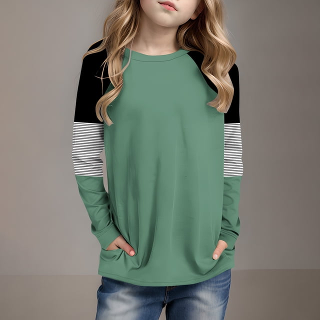 Cowsor Chandail à Manches Longues à Col Rond pour Enfants – Mélange de Coton Doux, Unisexe (4-14 Ans)