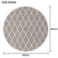 thumbnail image 6 of Brown Geometric Quatrefoil Pattern Round Tablecloth 60"x60",Wrinkle Wipeable Table Cloth for Kitchen Dining Room Picnic Patio Party, 6 of 6