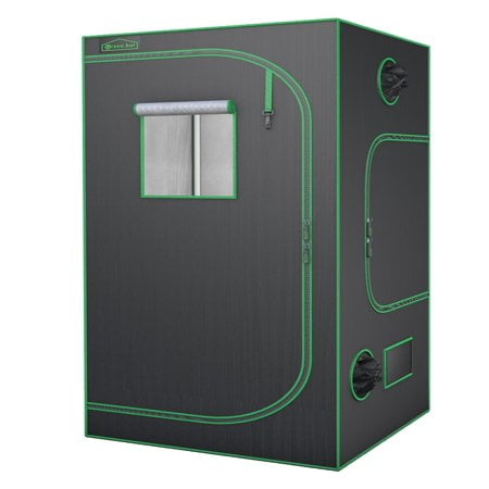Green Hut 60""X60""X78"" 600D Mylar Hydroponic Growing Tents for Plants Inside Reflective Grow Tent Growing Room Hydroponic System