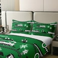 thumbnail image 3 of Cartoon Train 100% Cotton Duvet Cover Queen Size,Steam Locomotive Comforter Cover For Bed,Black Green Railway Theme Quilt Cover(No Comforter), 3 of 5